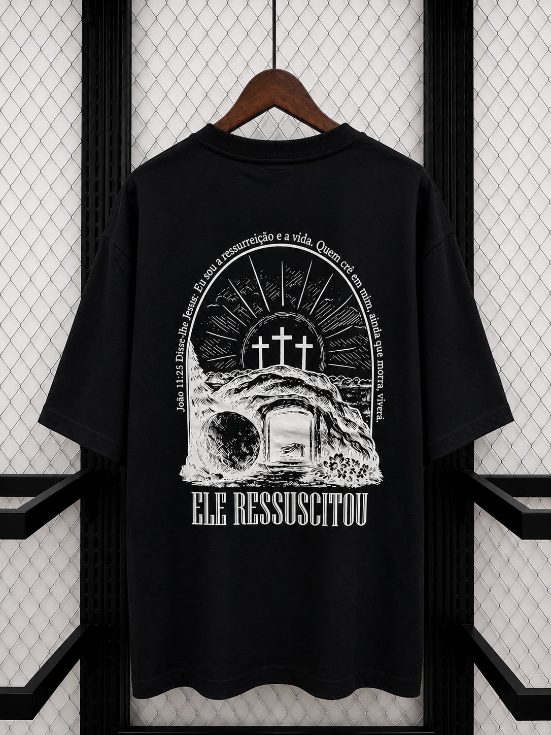 Camiseta Oversized Ele Ressuscitou