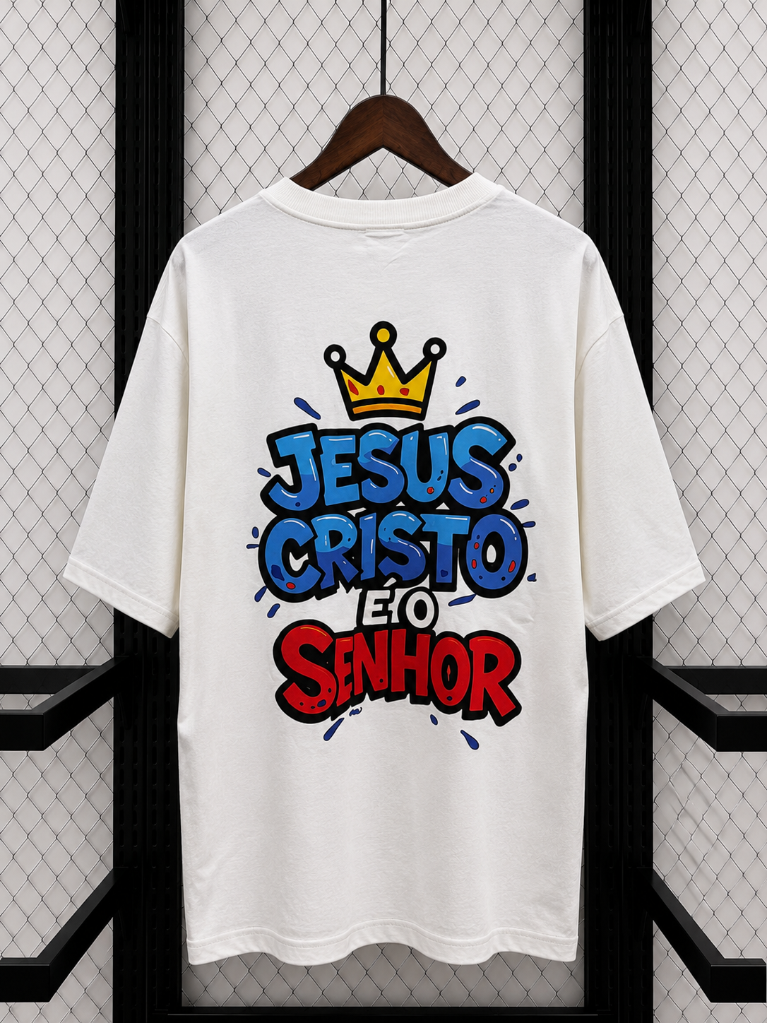 Camiseta Oversized Jesus Cristo É O Senhor